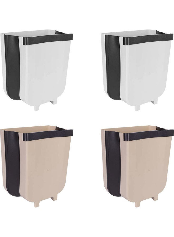 AIWANTO 4-Piece Hanging Garbage Can Waste Basket multicolor 29 x 25 x 15cm  - Image 1