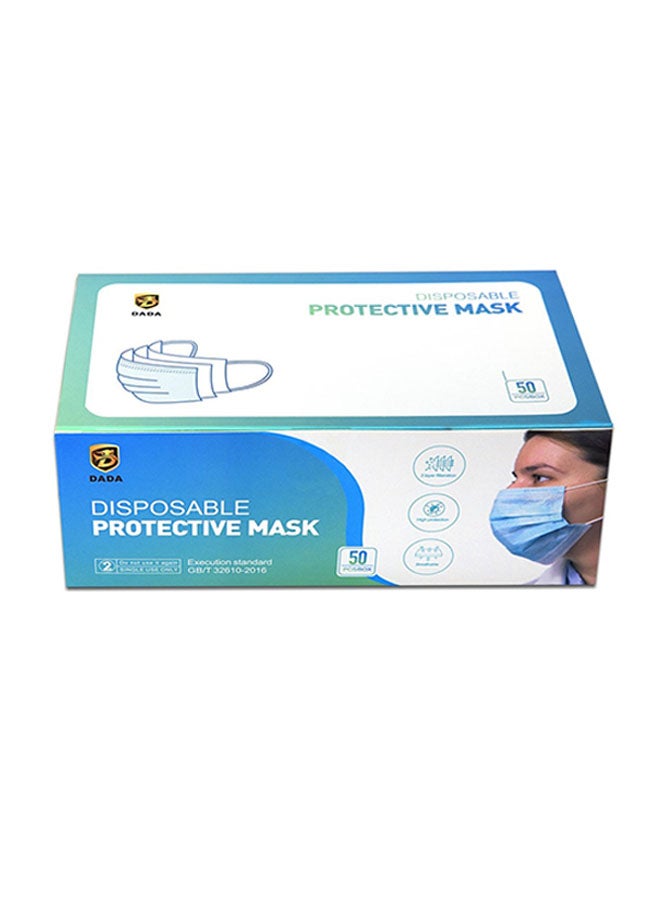 Dada 50-Piece Disposable Blue Face Mask - Image 1