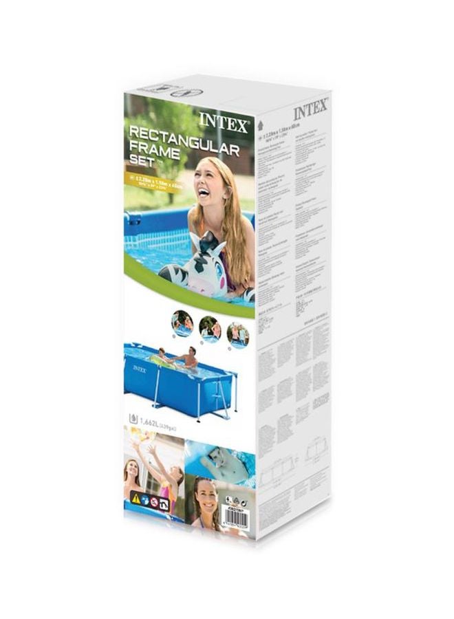 INTEX - 2.2M X 1.5M X 0.6M Rectangular Frame Pool 220x150x60cm - Image 1