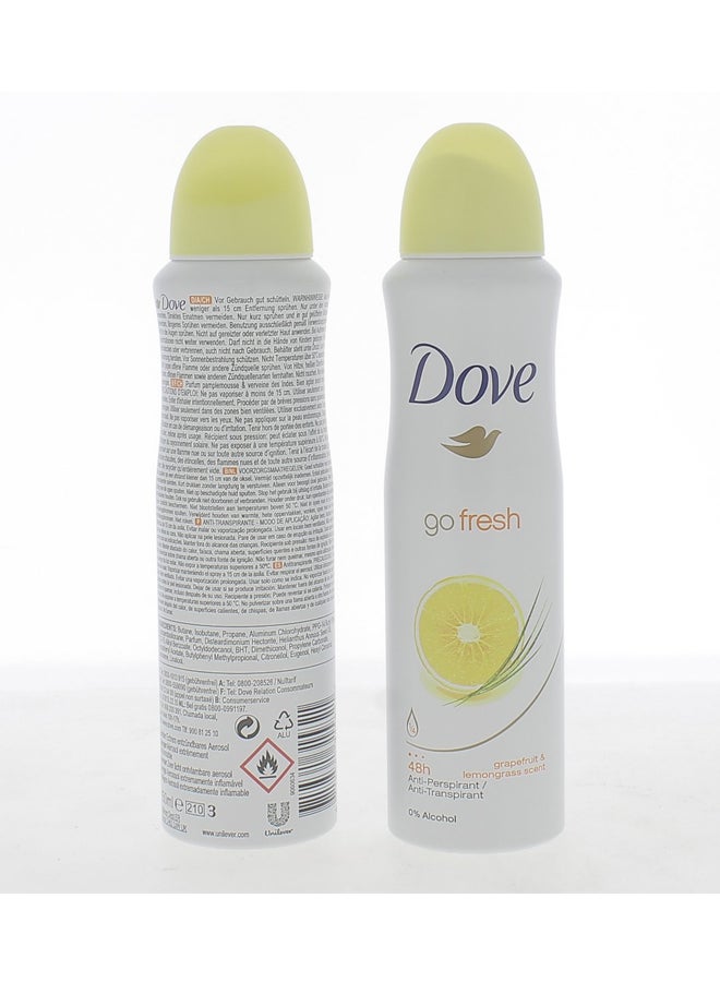 Dove - Go Fresh Grapefruit Lemongrass Deodrant White 150ml - Image 1