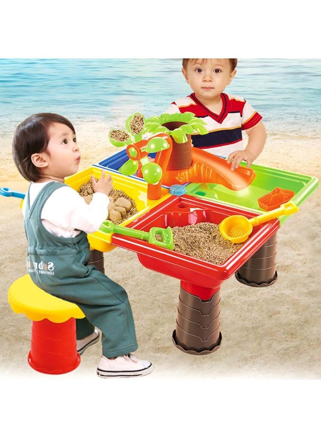CYTHERIA - 22Pcs Children'S Beach Table Sand Pool Set - Image 1