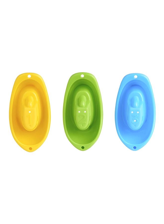 مونشكين طقم من 6 قوارب صغيرة وقطار صغير مناسبة لحوض الاستحمام طراز 15843 11.68x5.84x5.59سم - Image 4