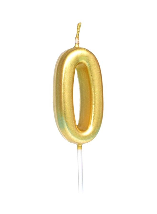 Cool Baby Number 0 Happy Birthday Candle 2 x 4cm 