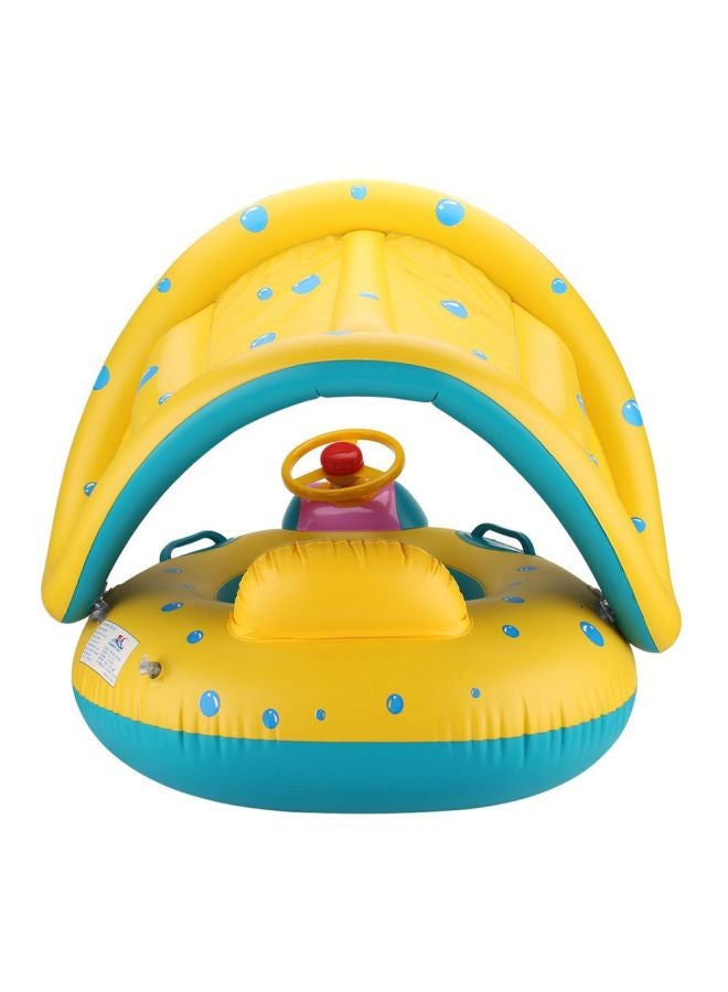 Beauenty Inflatable Baby Pool Float Swimming Ring With Sun Canopy 73x64x38cm  - Image 2