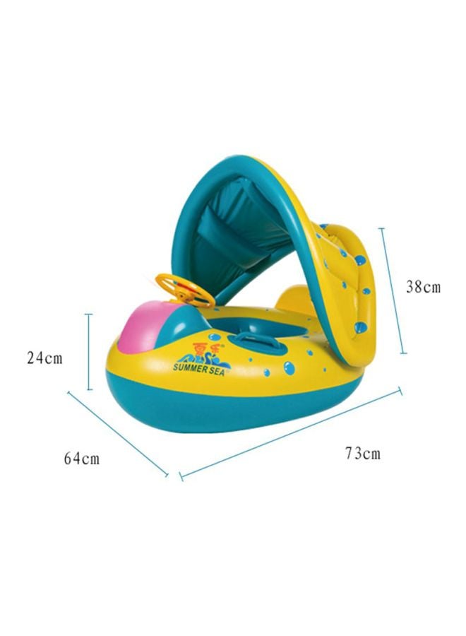 Beauenty Inflatable Baby Pool Float Swimming Ring With Sun Canopy 73x64x38cm  - Image 4