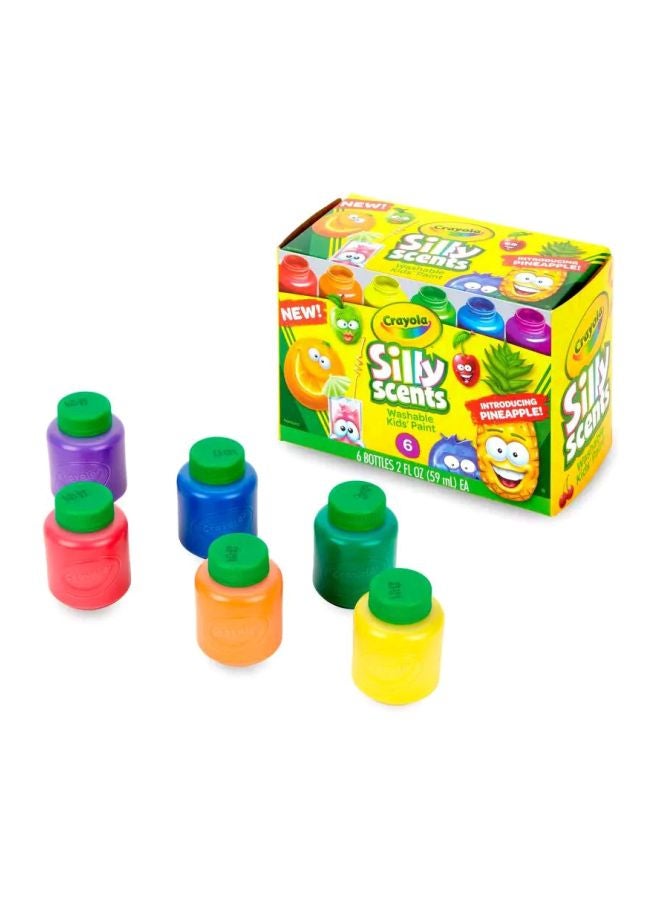 كرايولا طقم ألوان طلاء سيلي سينتس قابل للغسل مكون من 6 قطع - Image 2