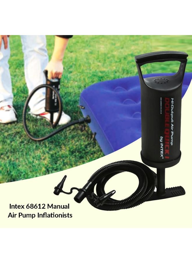 INTEX - 68612Double Quick I Hand Pump Black/Red/White 10.48x10.48x30.48cm - Image 1