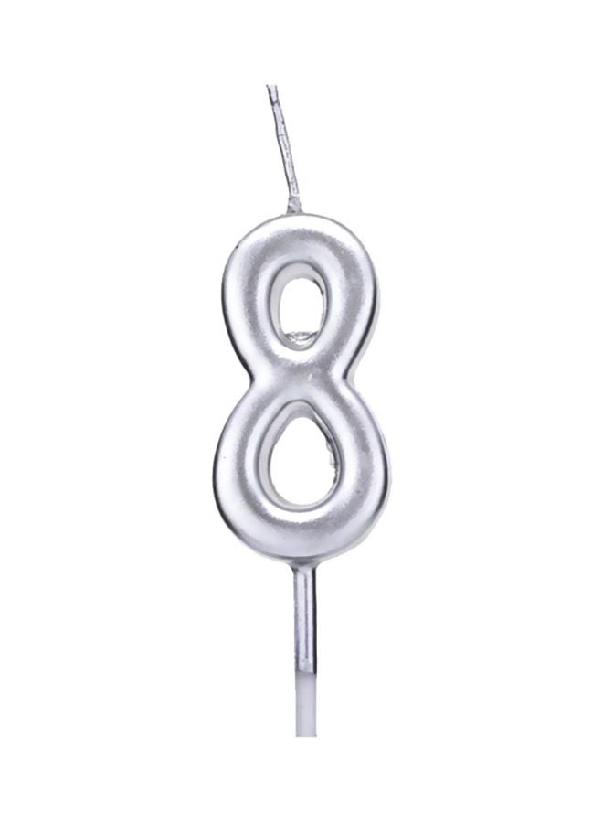 Cool Baby Number 8 Happy Birthday Candle  - Image 1