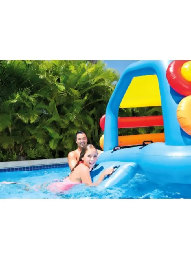 INTEX Inflatable Island With Slide 110x68x48inch