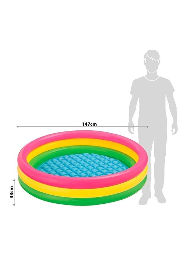 INTEX - 3-Ring Sunset Glow Inflatable Pool 58x13inch - Image 1