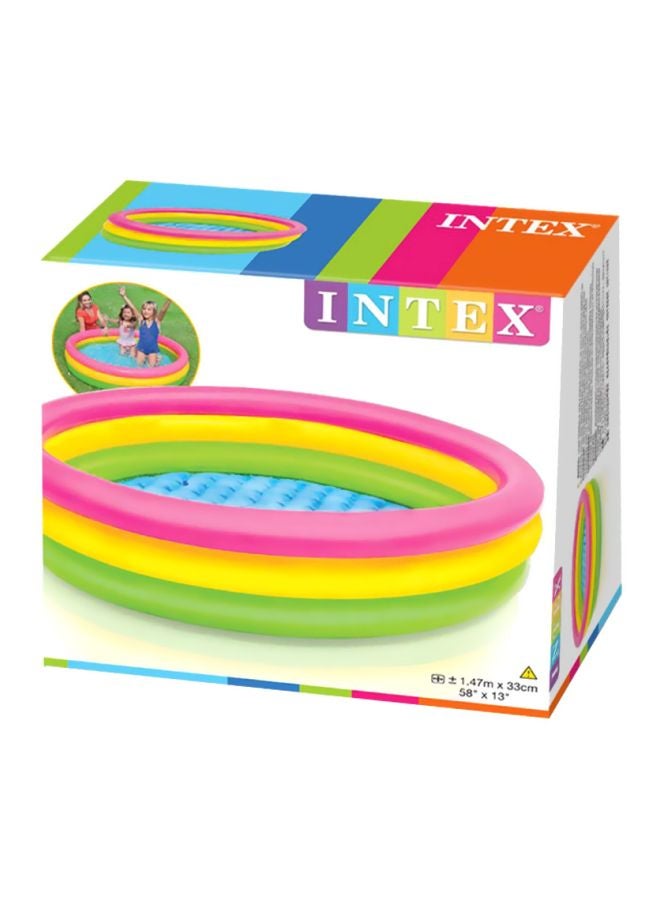 INTEX - 3-Ring Sunset Glow Inflatable Pool 58x13inch - Image 1