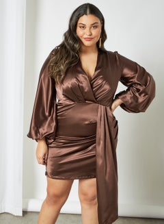 Izusa Mini Dress Brown