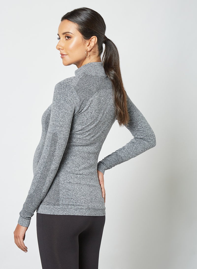 Slim Fit Active Maternity Jacket Grey