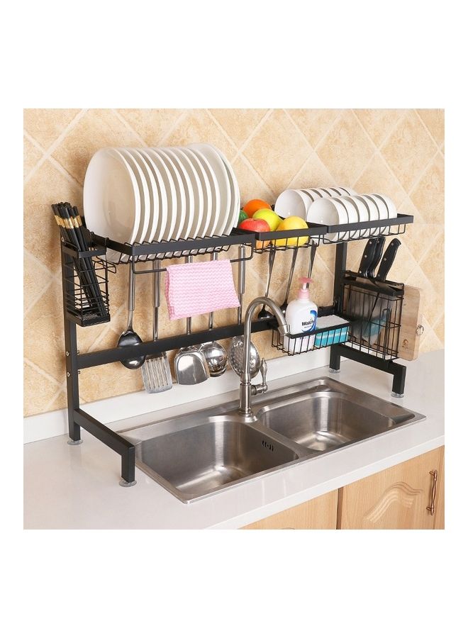 حمالة للمطبخ مصنوعة من الستانلس ستيل أسود 82سم - Image 1