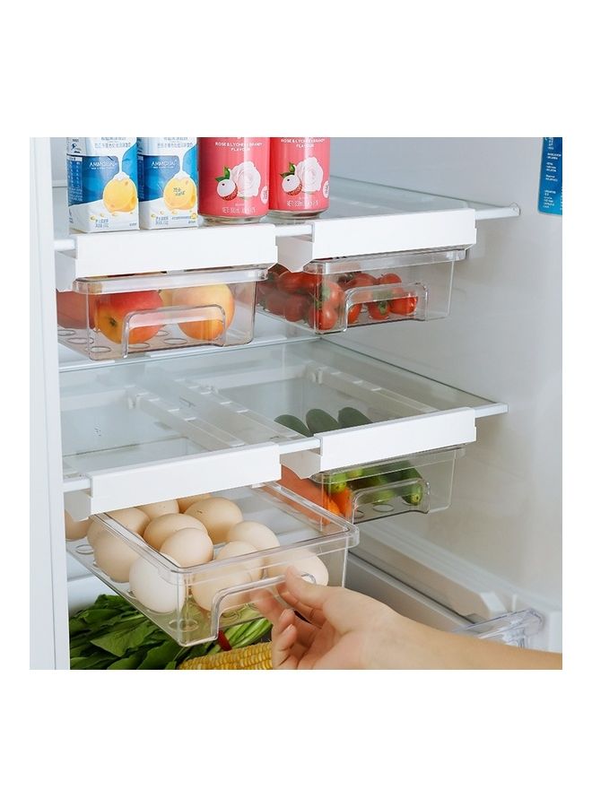 صندوق تخزين للثلاجة أبيض/ شفاف 19x31x11سم - Image 5