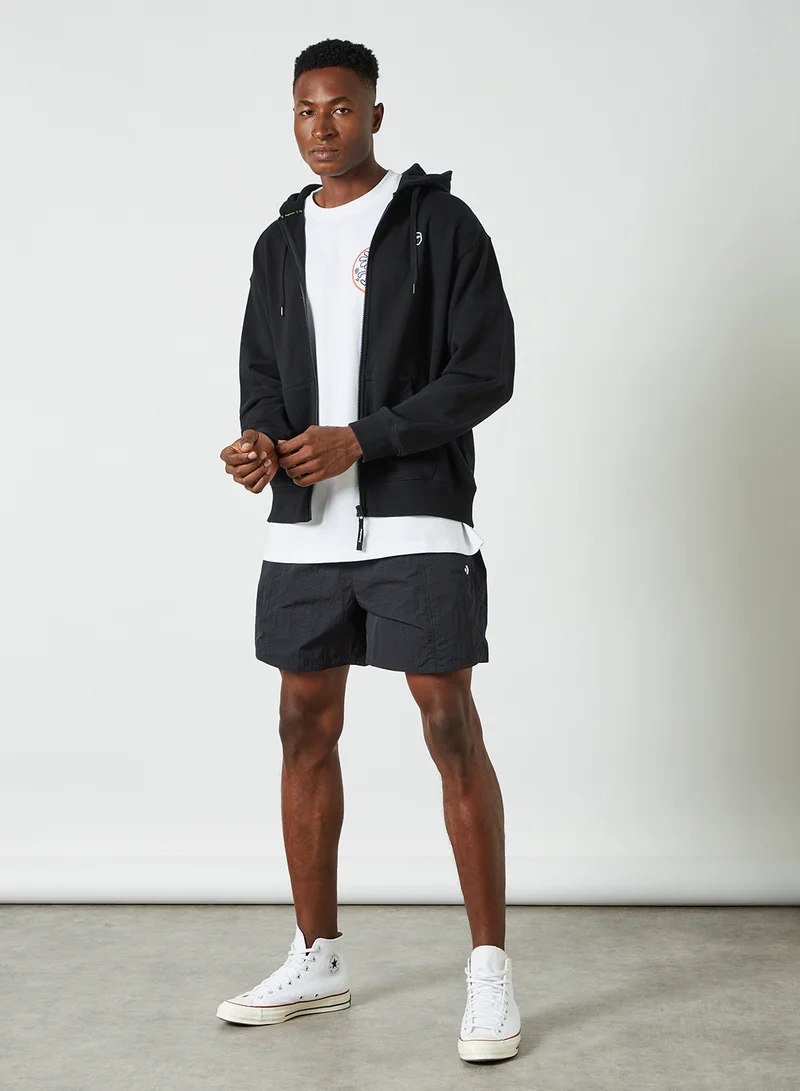 CONVERSE Cutter Drawstring Shorts Black