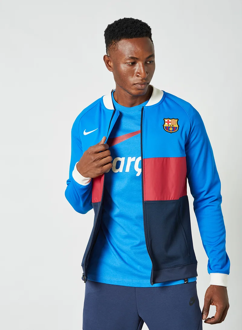Nike FC Barcelona Full-Zip Football Track Jacket Blue