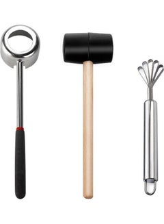 3-In-1 Coconut Opener Tool Set Multicolour
