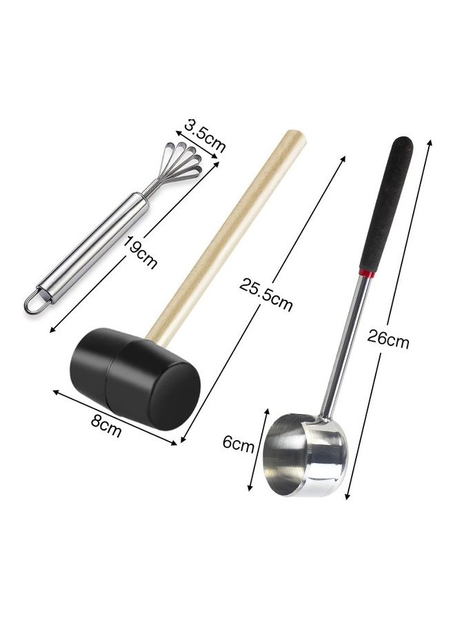 Generic - 3-In-1 Coconut Opener Tool Set Multicolour - Image 1