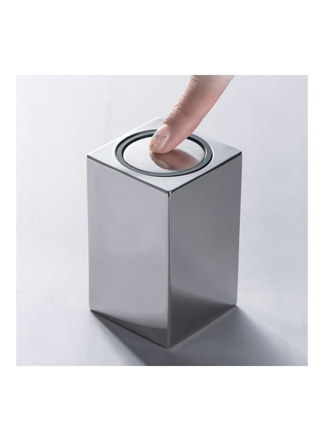 Push-Type Toothpick Holder Silver 6 x 9.8cm  - Image 4