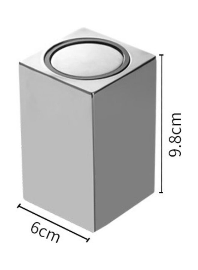 Push-Type Toothpick Holder Silver 6 x 9.8cm  - Image 5