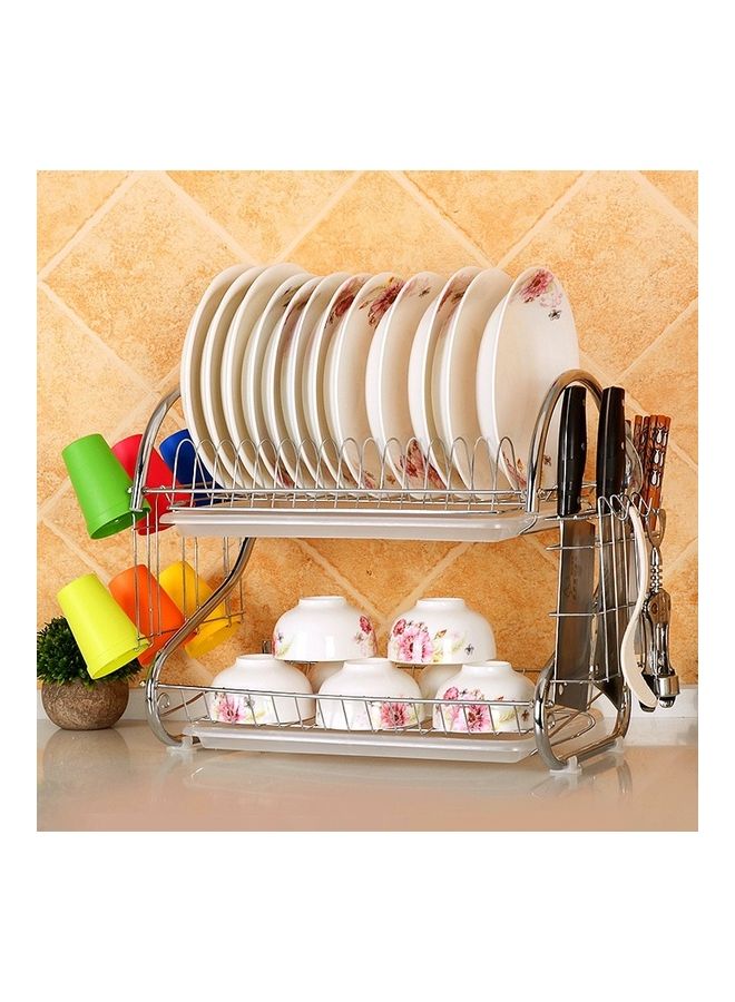 Stainless Steel Kitchen Rack Silver 43x25x38cm - Image 1