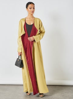 SIVVI for HANIYA Two Tone Open Front Abaya Multicolour  - Image 3