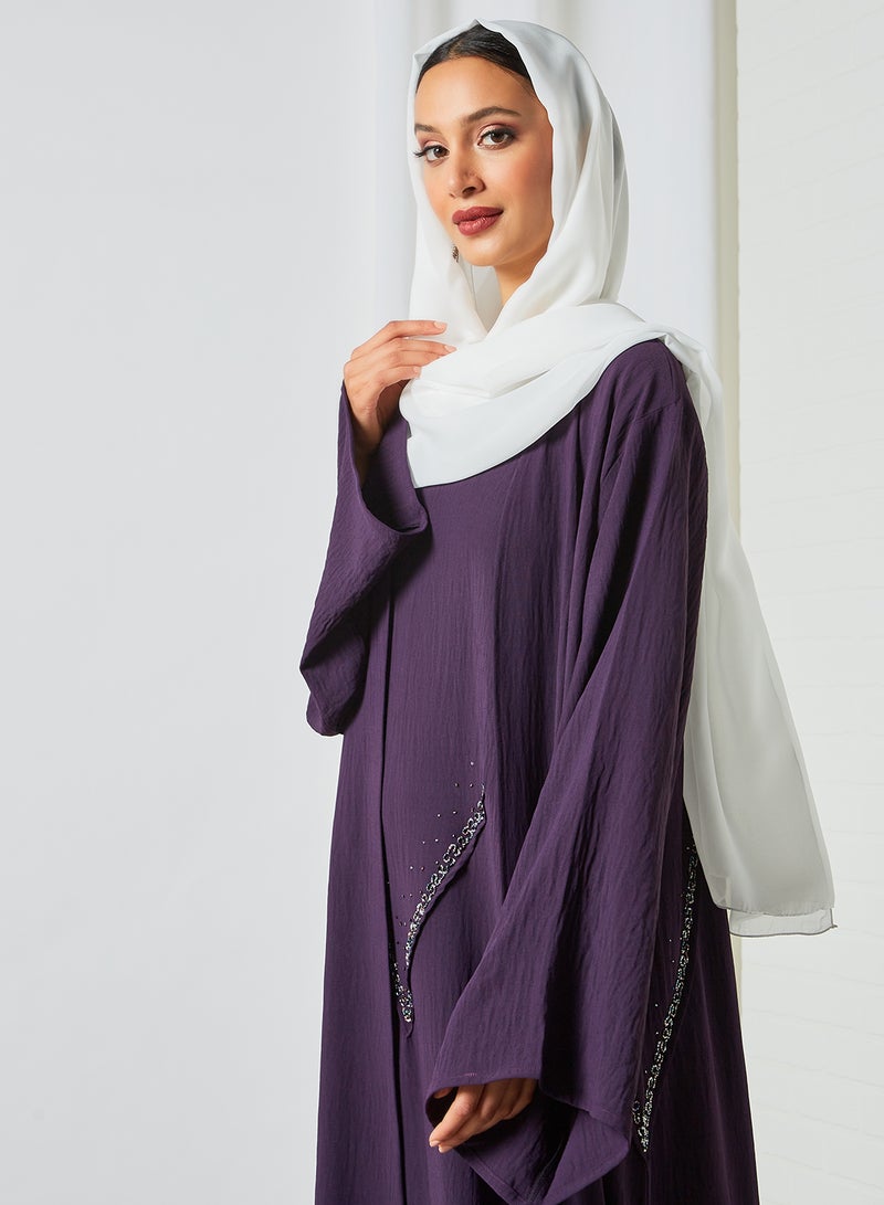 Bousni - Comfortable Stylish Abaya Purple - Image 1