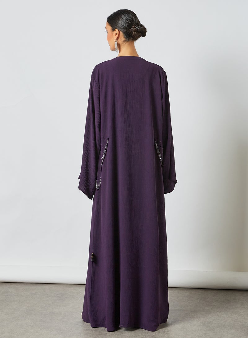 Bousni - Comfortable Stylish Abaya Purple - Image 1