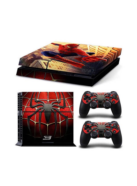 Console And Controller Sticker Set For PlayStation 4 Spider Man