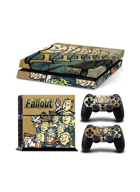 Console And Controller Sticker Set For PlayStation 4 Fall Out
