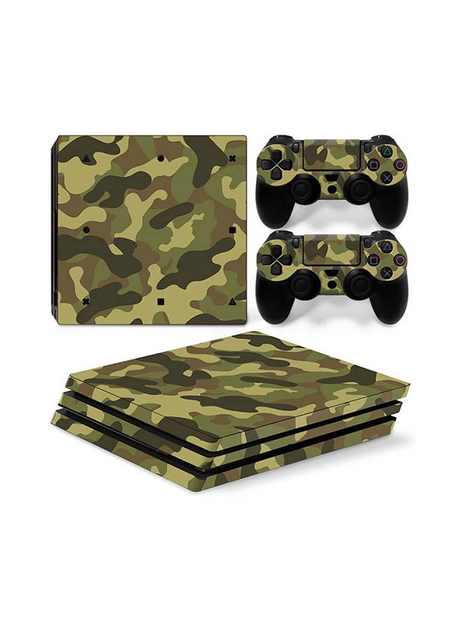 Vinyl Decal - Console And Controller Sticker Set For PlayStation 4 Pro Camouflage - Image 1