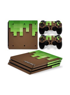 Console And Controller Sticker Set For PlayStation 4 Pro Mine Craft