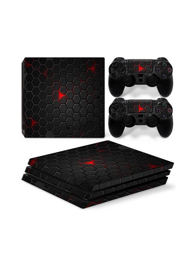 Vinyl Decal - Console And Controller Sticker Set For PlayStation 4 Pro Titanium - Image 1