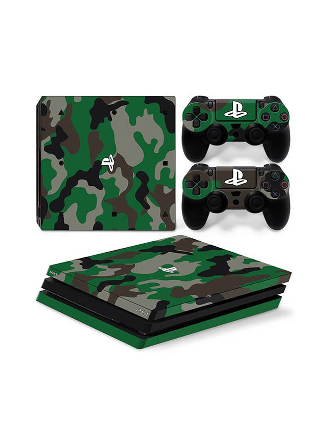Vinyl Decal - Console And Controller Sticker Set For PlayStation 4 Pro Camouflage - Image 1