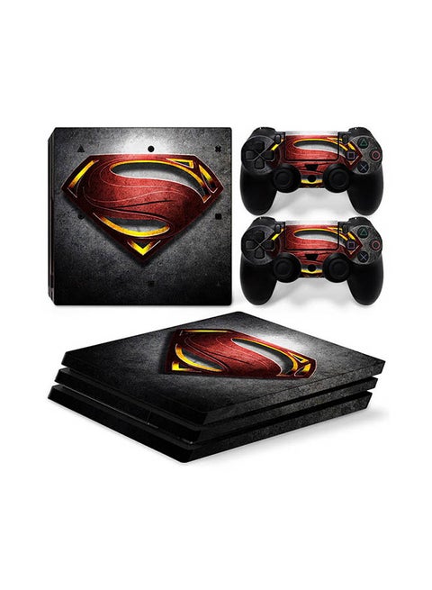 Console And Controller Sticker Set For PlayStation 4 Pro Superman