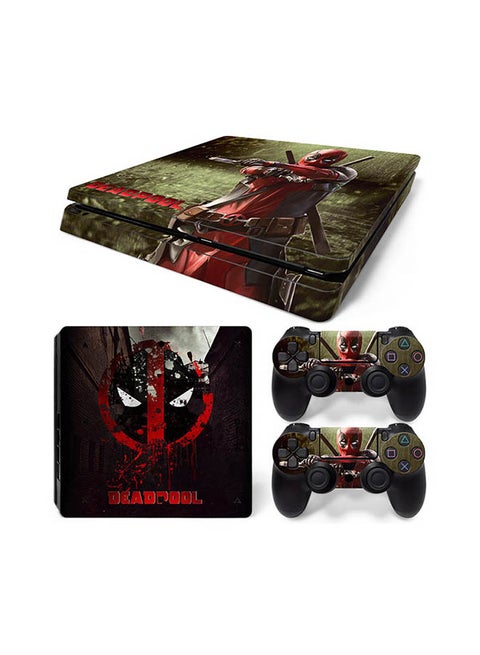 Console And Controller Sticker Set For PlayStation 4 Slim Deadpool