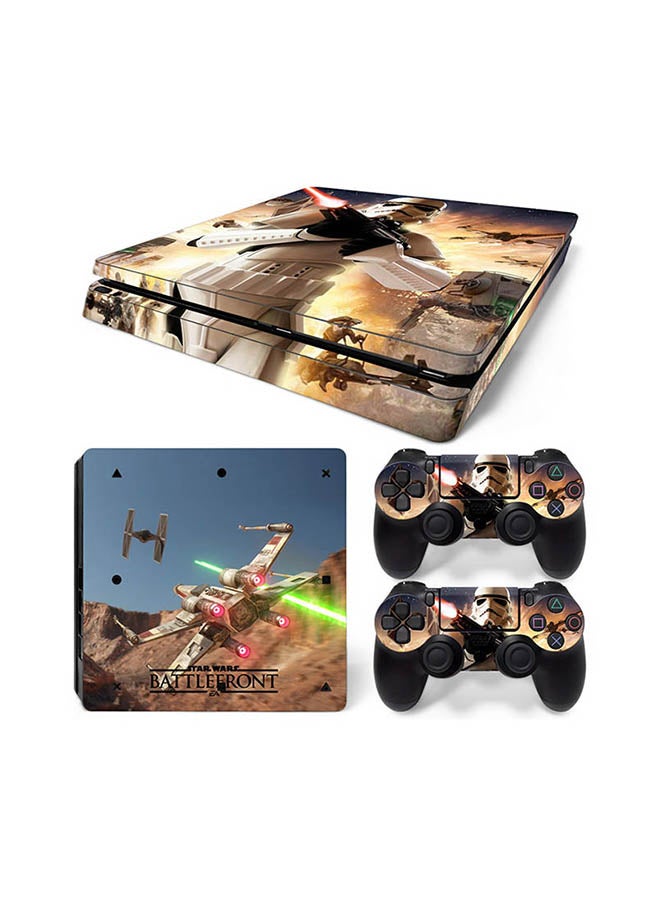 Console And Controller Sticker Set For PlayStation 4 Slim Battle Front