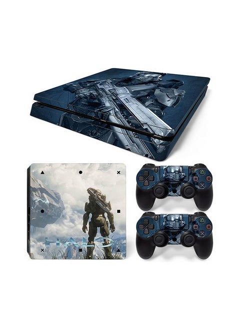 Console And Controller Sticker Set For PlayStation 4 Slim Halo