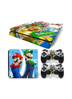 Console And Controller Sticker Set For PlayStation 4 Slim Super Mario