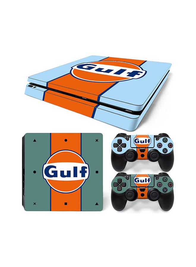 Vinyl Decal Console And Controller Sticker Set For PlayStation 4 Slim Gulf 