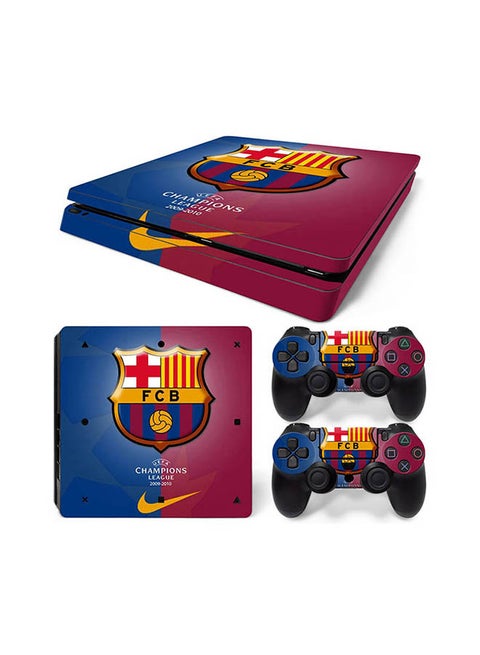 Console And Controller Sticker Set For PlayStation 4 Slim Nike FCB