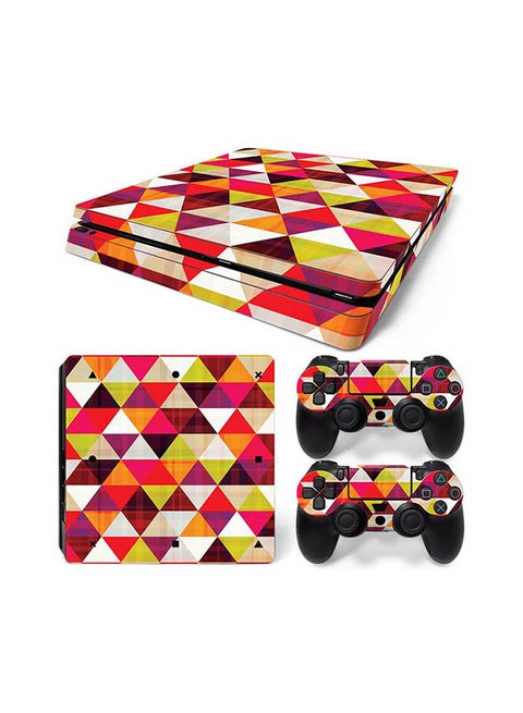 Console And Controller Sticker Set For PlayStation 4 Slim Colorful