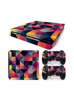 Console And Controller Sticker Set For PlayStation 4 Slim Rainbow
