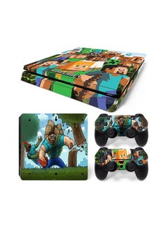 Console And Controller Sticker Set For PlayStation 4 Slim Mine Craft