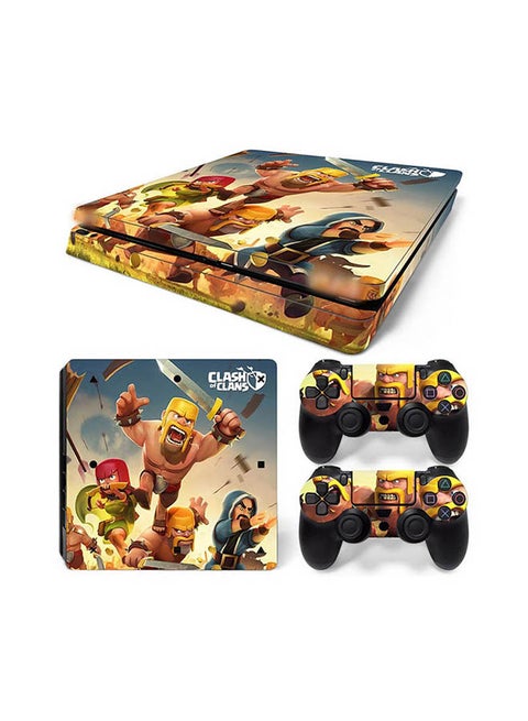 Console And Controller Sticker Set For PlayStation 4 Slim Clash of Clans