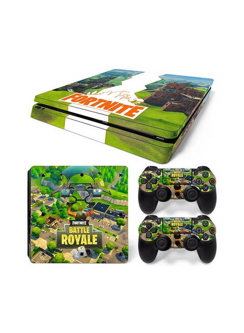 طقم ملصقات لجهاز الألعاب وذراع التحكم لجهاز بلايستيشن 4 سليم بتصميم مستوحى من لعبة "Fortnite"