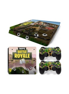 Console And Controller Sticker Set For PlayStation 4 Slim Battle Royale