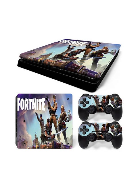 طقم ملصقات لجهاز الألعاب وذراع التحكم لجهاز بلايستيشن 4 سليم بتصميم مستوحى من لعبة "Fortnite"