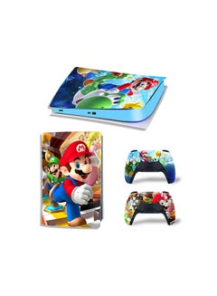 Console And Controller Sticker Set For PlayStation 5 Digital Version Super Mario